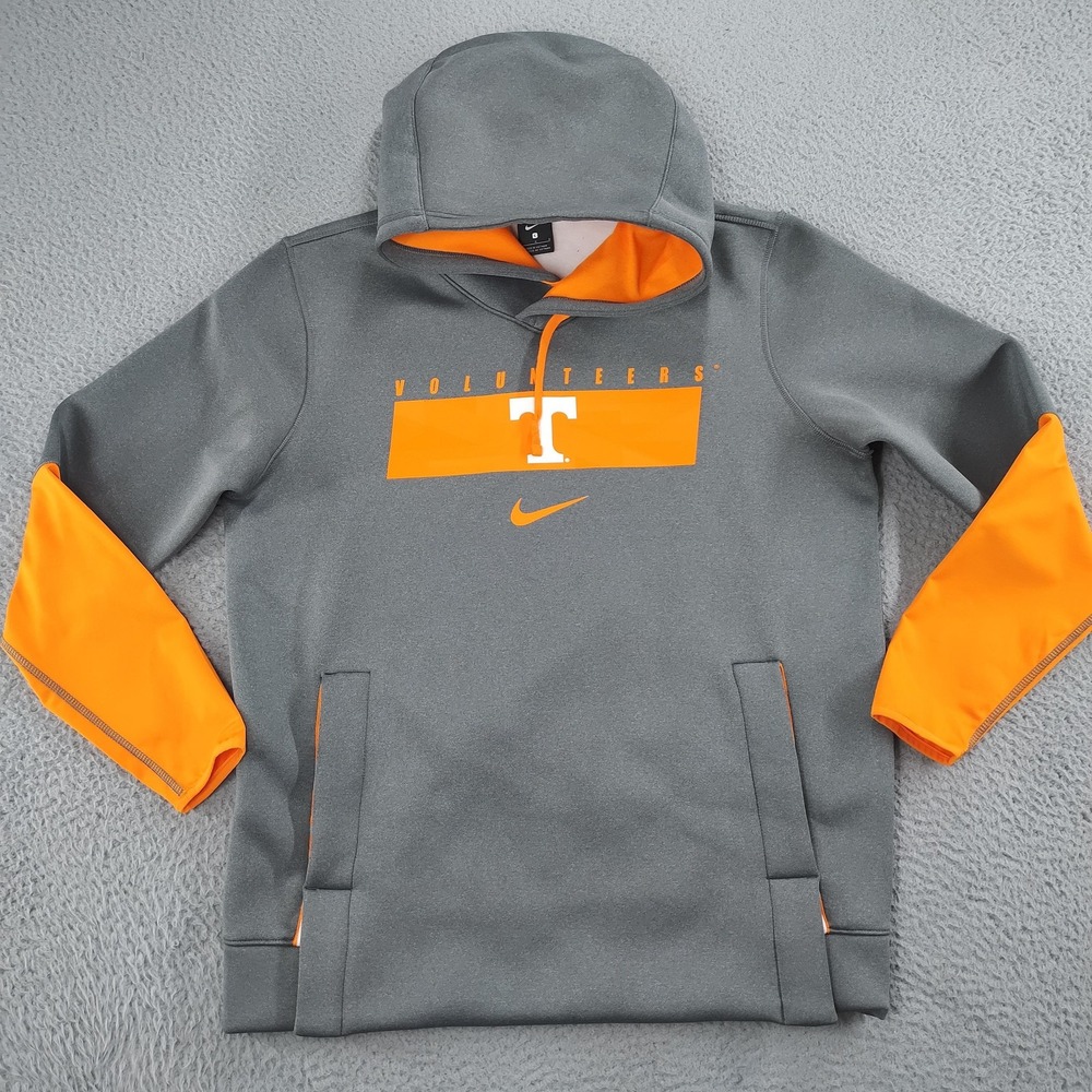 Tennessee Volunteers Hoodie Mens Large Gray Orange NCAA Football Pullover Nike